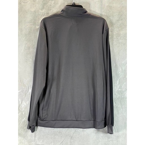 ID Ideology Men's Charcoal/Black Regular-Fit Moisture-Wicking Knit Jacket SZ L - Picture 3 of 12